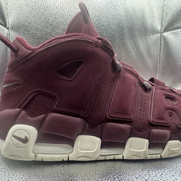 RARE 🚀 Size 13 - Nike Air More Uptempo Bordeaux Night Maroon 921949-600‎ - Picture 3 of 10